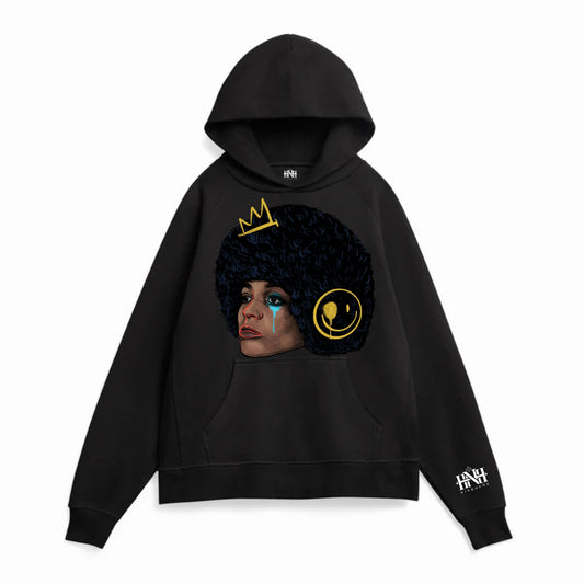 ANGELA DAVIS HOODIE IN BLACK